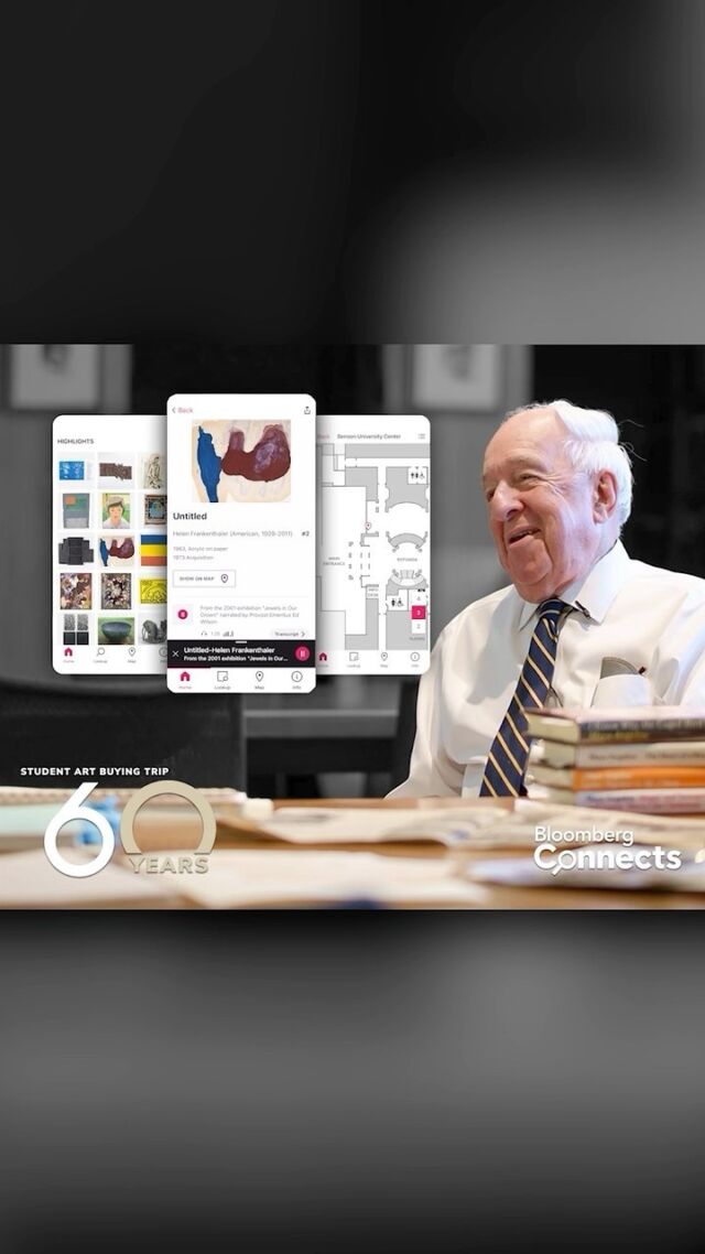 Happy Homecoming Week! 🎩

To all of our beloved alums, you can now revisit the Collection like never before using the Bloomberg Connects app. The digital guide includes anecdotes from Professor Emeritus of English and Provost Emeritus of Wake Forest University, Dr. Ed Wilson, or “Mr. Wake Forest”.

Amongst many other accomplishments throughout his career, Dr. Wilson was an avid supporter of the arts, where he served on numerous councils and committees around Wake and across the state of North Carolina. His influential tenure at Wake Forest spanned decades and even generations, serving campus from 1951 to 1993. He also celebrated his 100th birthday this year!

→ Check out the digital guide on the Bloomberg Connects app to hear narrated audio excerpts from Dr. Wilson, reflecting on works in the Collection that were featured in the 2001 exhibition, “Jewels in Our Crown: Treasures From the Wake Forest Art Collections”.

🎧 Featured audio and artwork: Dr. Wilson speaking on “Untitled”, Helen Frankenthaler, acrylic on paper, 1963